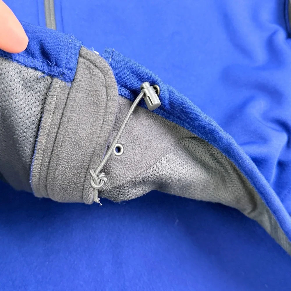 The North Face Mens Apex Bionic Softshell Jacket Blue Gray Full Zip Large AMWH